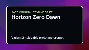 Horizon Zero Dawn original horizon zero dawn custom game reference artwork 2