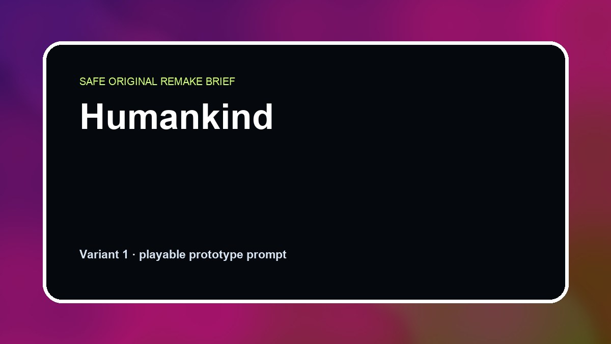 Humankind original humankind diy game reference artwork 1