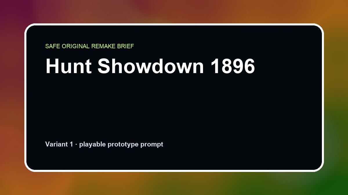 Hunt Showdown 1896 original hunt showdown 1896 diy game reference artwork 1