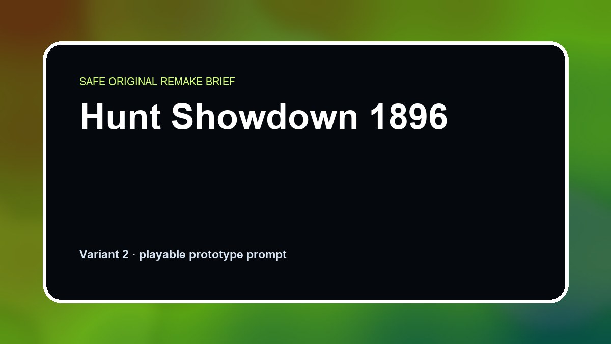 Hunt Showdown 1896 original hunt showdown 1896 diy game reference artwork 2