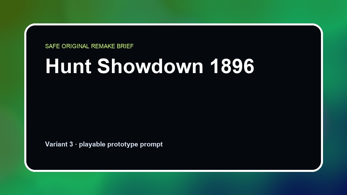 Hunt Showdown 1896 original hunt showdown 1896 diy game reference artwork 3