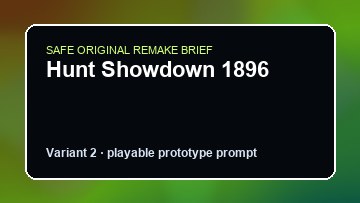 Hunt Showdown 1896 original hunt showdown 1896 diy game reference artwork 2