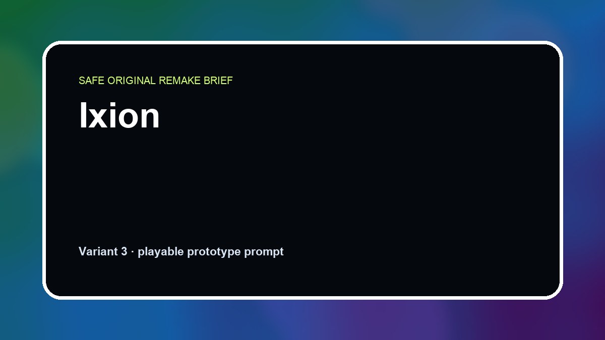 Ixion original ixion diy game reference artwork 3