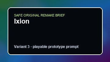Ixion original ixion diy game reference artwork 3