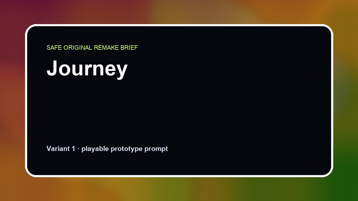 Journey original journey diy game reference artwork 1