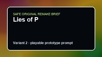 Lies of P original lies of p custom game reference artwork 2