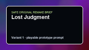 Lost Judgment Max Payne 2 Custom Game Builder preview
