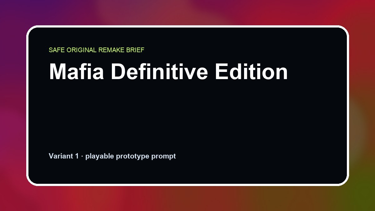 Mafia Definitive Edition original mafia definitive edition custom game reference artwork 1