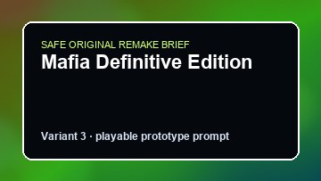 Mafia Definitive Edition original mafia definitive edition custom game reference artwork 3
