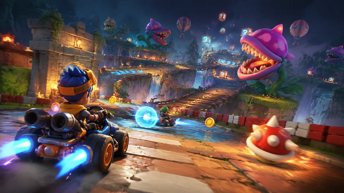 Mario Kart World original game remake reference artwork 2