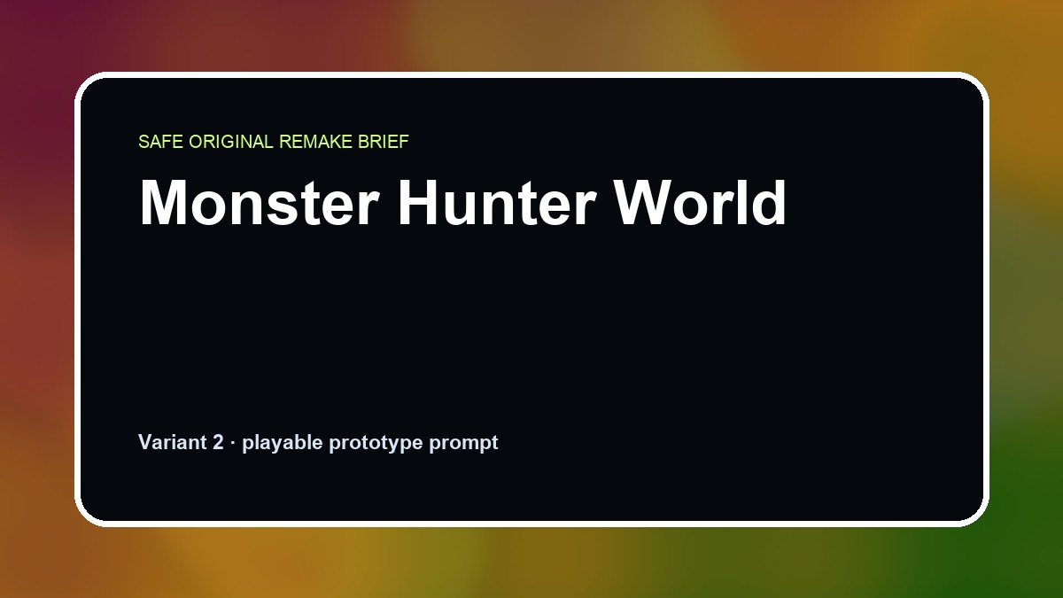Monster Hunter World original monster hunter world custom game reference artwork 2