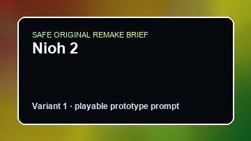 Nioh 2 original game remake reference artwork 1