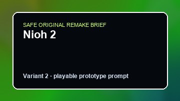 Nioh 2 original game remake reference artwork 2