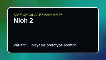 Nioh 2 original game remake reference artwork 3