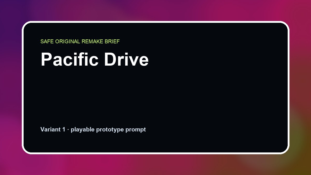 Pacific Drive original pacific drive diy game reference artwork 1