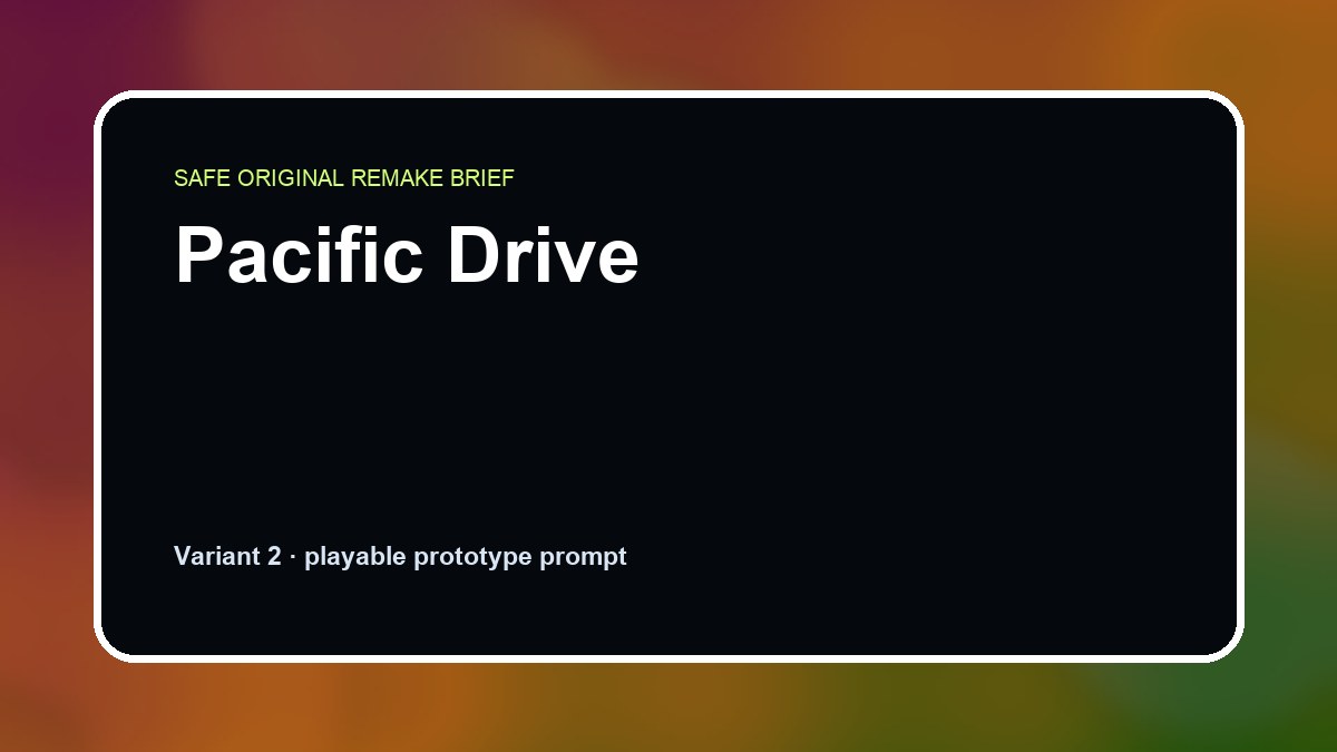 Pacific Drive original pacific drive diy game reference artwork 2