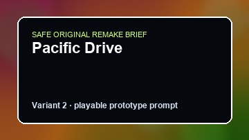Pacific Drive original pacific drive custom game reference artwork 2