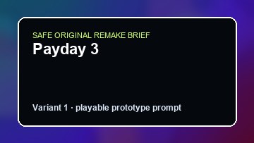 Payday 3 original game remake reference artwork 1