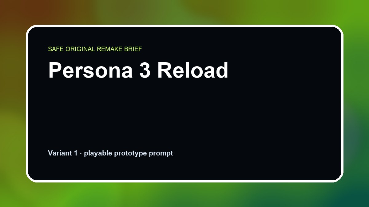 Persona 3 Reload original game remake reference artwork 1