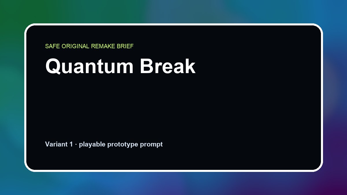 Quantum Break original quantum break diy game reference artwork 1