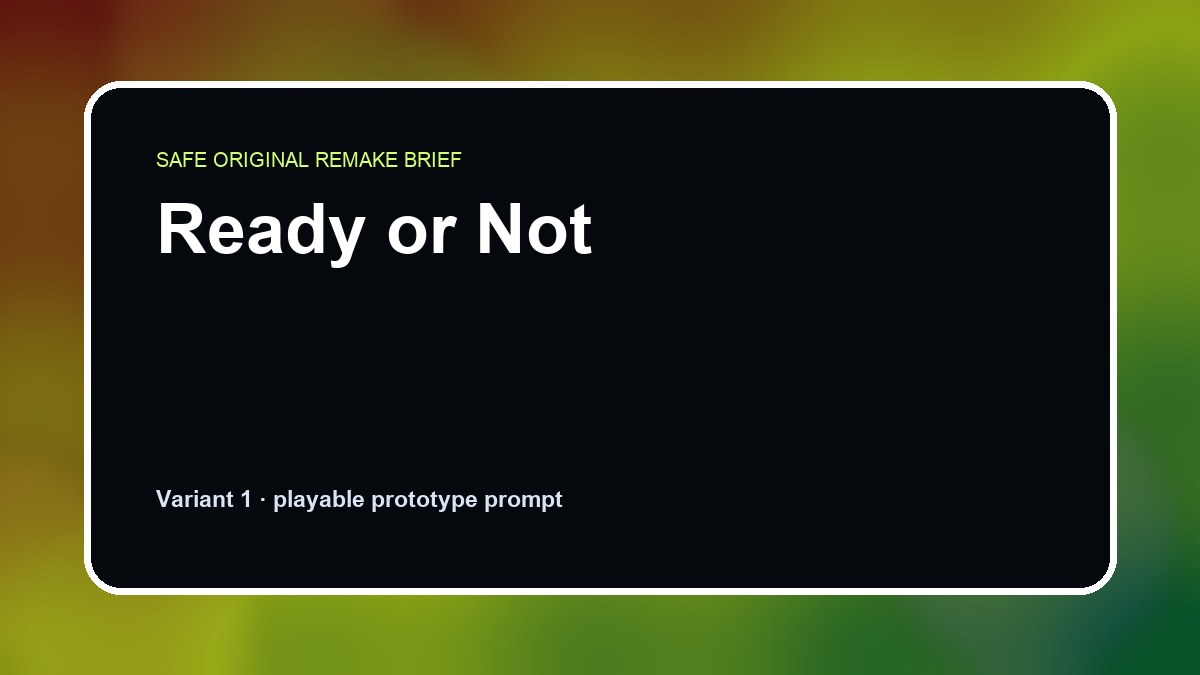 Ready or Not original ready or not diy game reference artwork 1