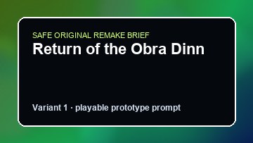 Return of the Obra Dinn Journey Custom Game Builder preview