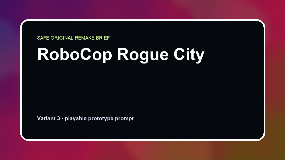 RoboCop Rogue City original game remake reference artwork 3