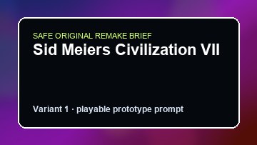 Sid Meiers Civilization VII Game Customer Remake preview