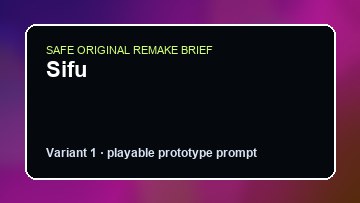 Sifu Journey Custom Game Builder preview