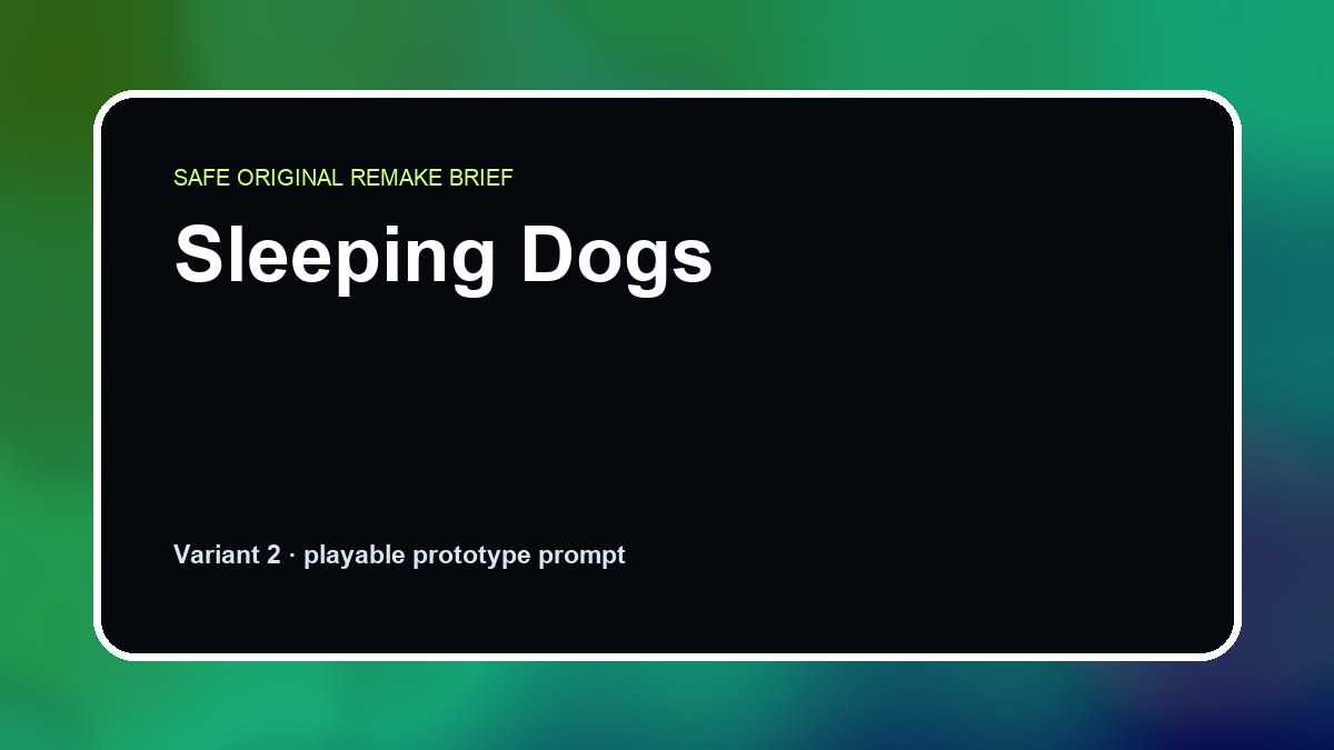 Sleeping Dogs original sleeping dogs custom game reference artwork 2