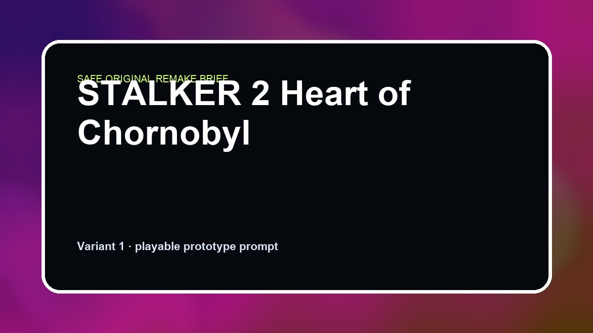 STALKER 2 Heart of Chornobyl original game remake reference artwork 1