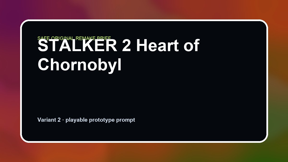 STALKER 2 Heart of Chornobyl original game remake reference artwork 2