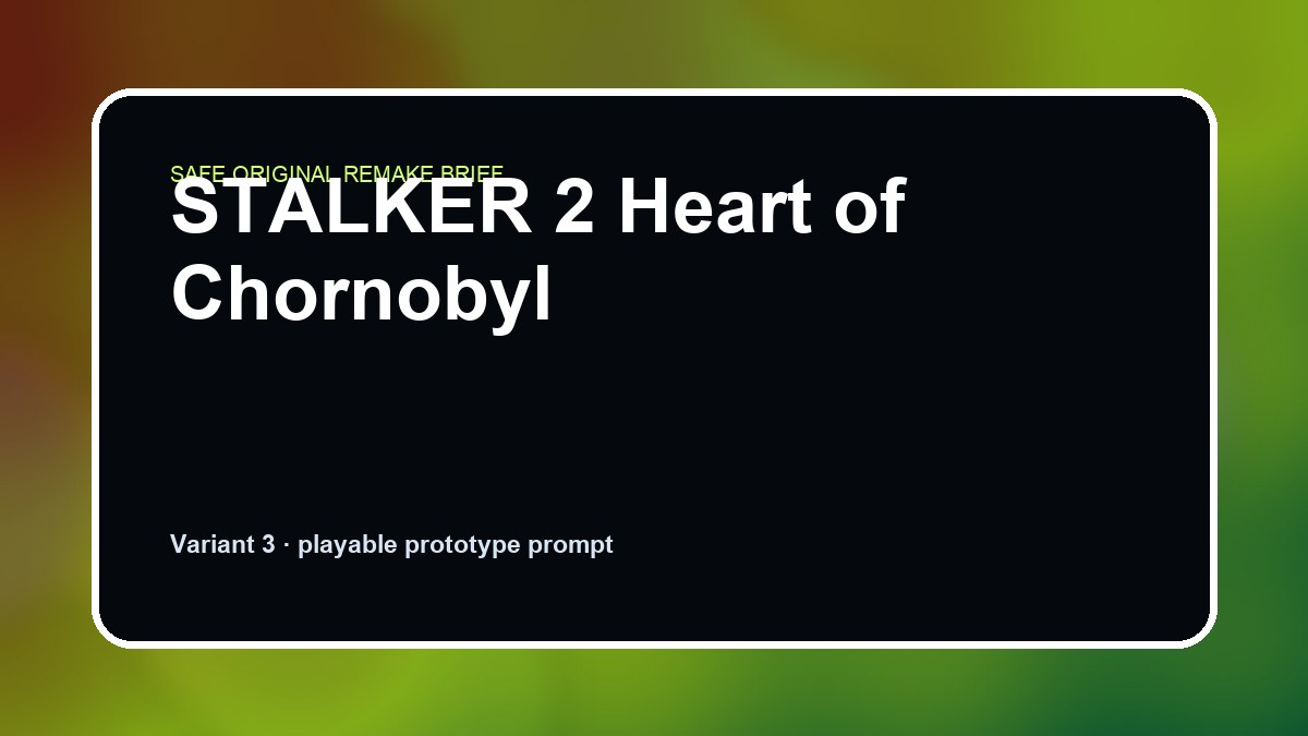 STALKER 2 Heart of Chornobyl original game remake reference artwork 3