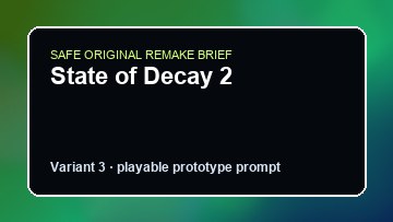 State of Decay 2 original state of decay 2 diy game reference artwork 3