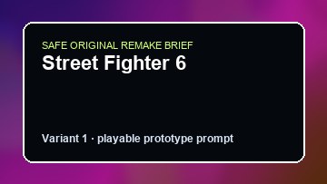 Street Fighter 6 Game Customer Remake preview
