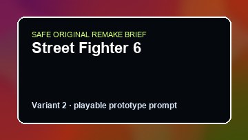 Street Fighter 6 original game remake reference artwork 2