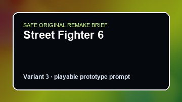 Street Fighter 6 original game remake reference artwork 3