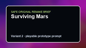 Surviving Mars original surviving mars custom game reference artwork 2