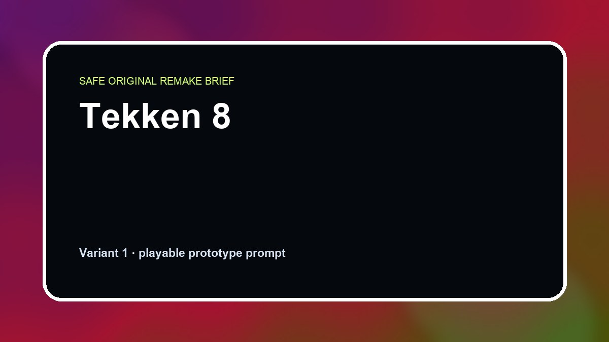 Tekken 8 original tekken 8 diy game reference artwork 1