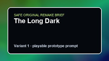 The Long Dark TopSpin 2K25 Custom Game Builder preview