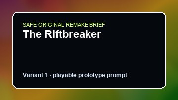 The Riftbreaker Katana ZERO DIY Game Maker preview