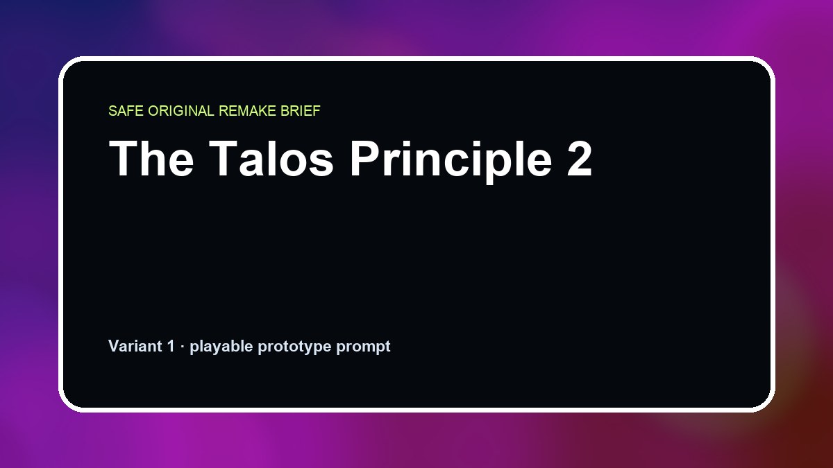 The Talos Principle 2 original the talos principle 2 diy game reference artwork 1
