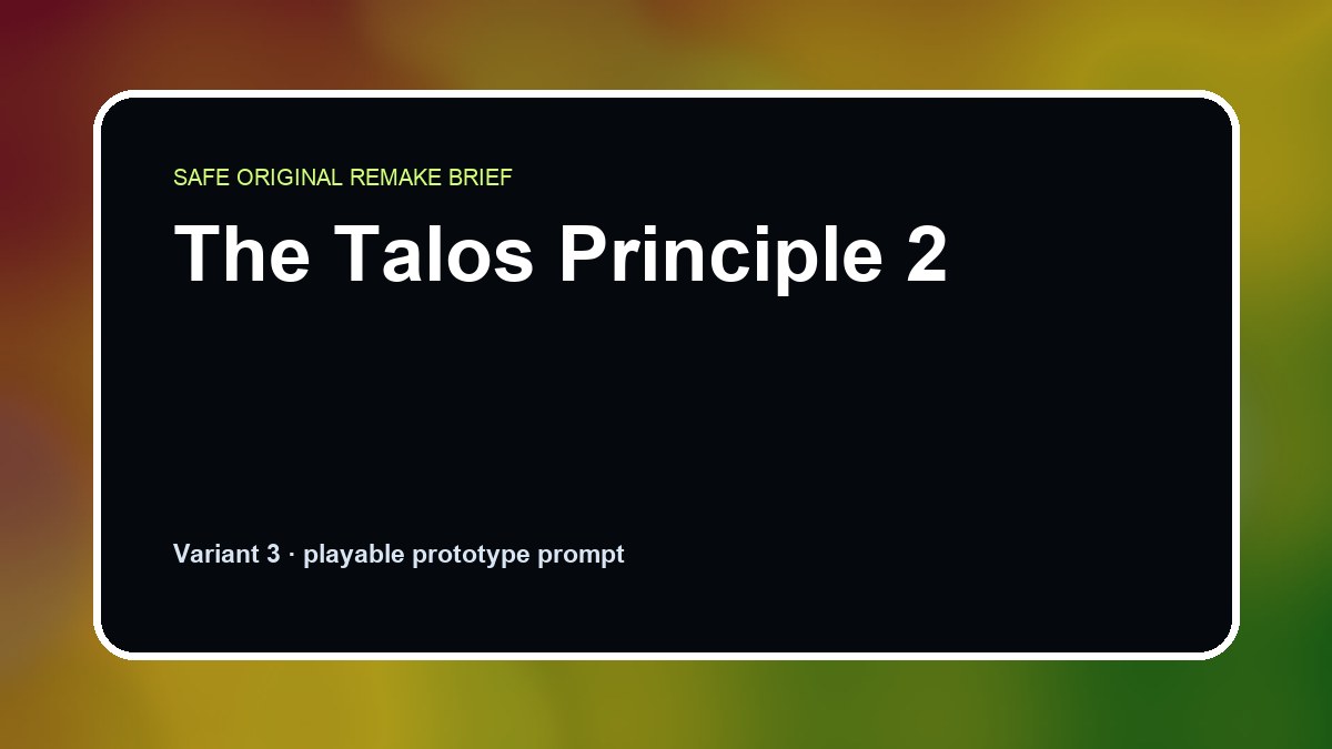 The Talos Principle 2 original the talos principle 2 diy game reference artwork 3