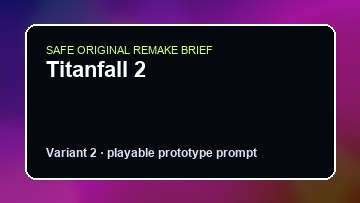 Titanfall 2 original titanfall 2 diy game reference artwork 2