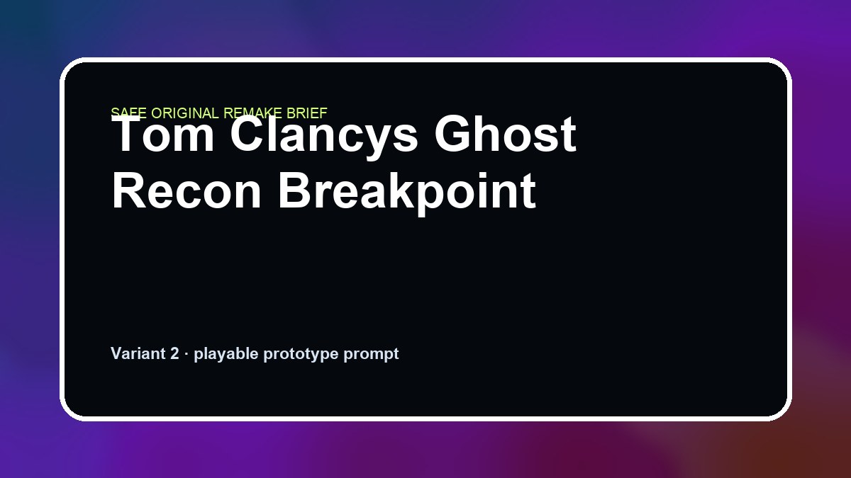 Tom Clancys Ghost Recon Breakpoint original tom clancys ghost recon breakpoint diy game reference artwork 2