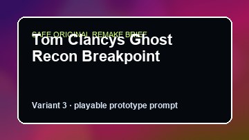 Tom Clancys Ghost Recon Breakpoint original tom clancys ghost recon breakpoint diy game reference artwork 3