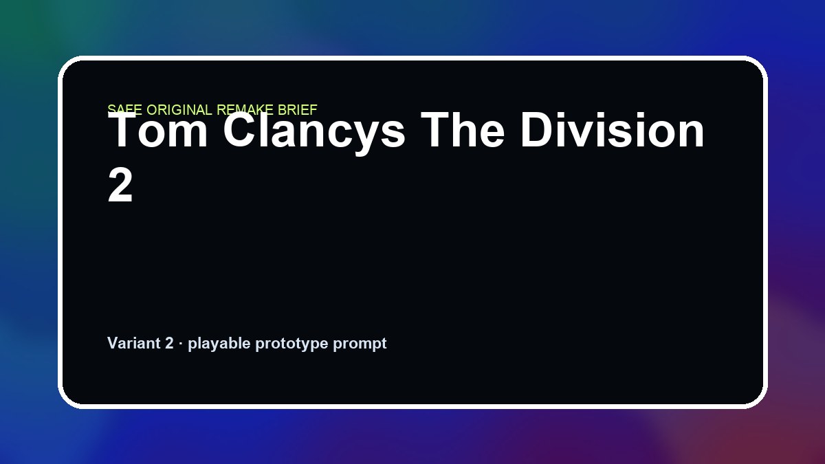 Tom Clancys The Division 2 original tom clancys the division 2 custom game reference artwork 2