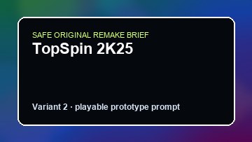 TopSpin 2K25 original topspin 2k25 custom game reference artwork 2