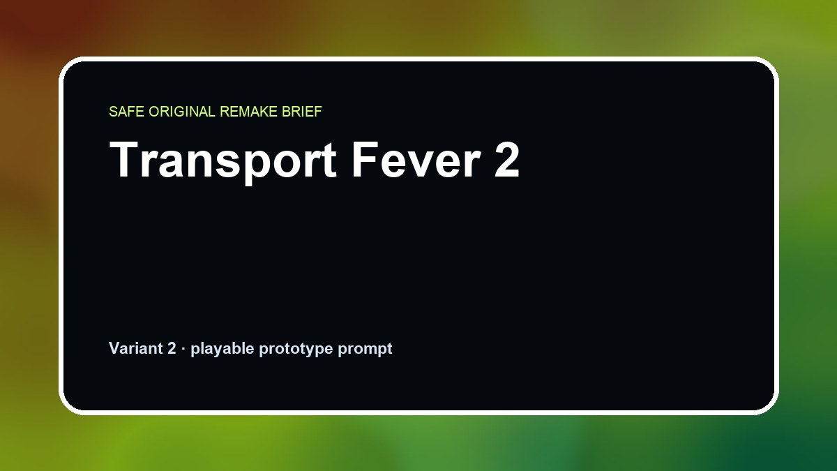 Transport Fever 2 original transport fever 2 custom game reference artwork 2
