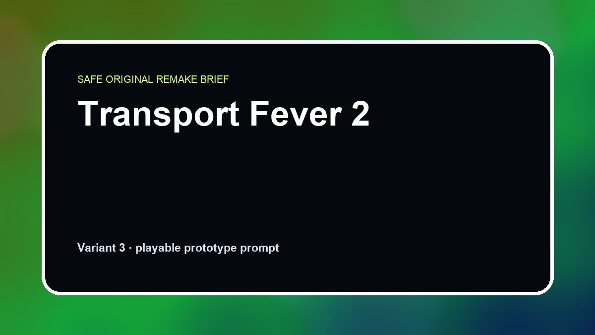Transport Fever 2 original transport fever 2 custom game reference artwork 3